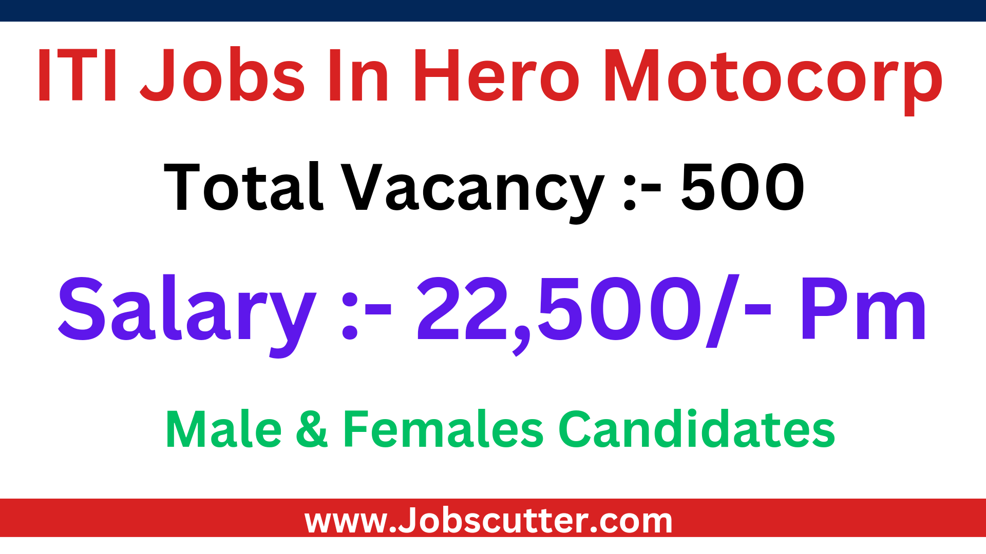 ITI Jobs In Hero Motocorp