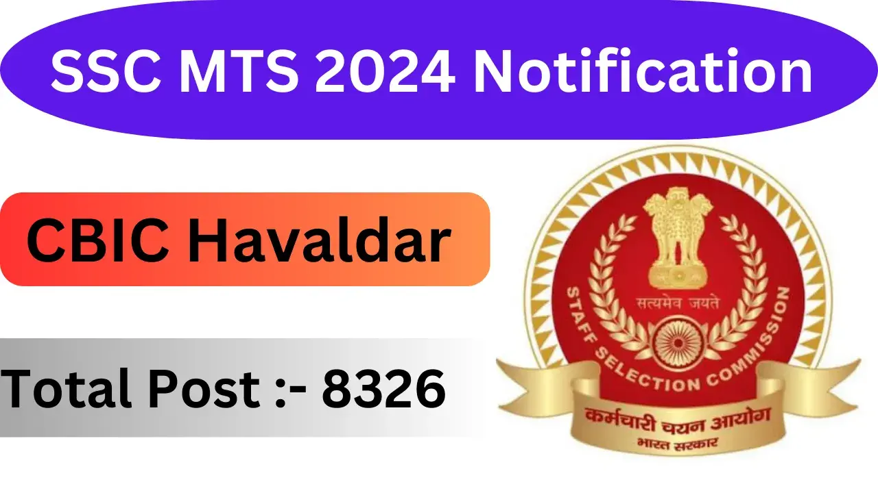 SSC MTS 2024 Notification Released