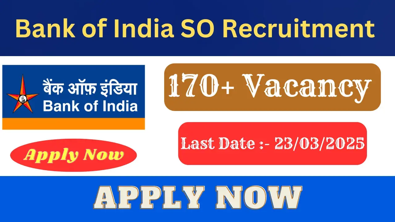 Bank of India SO Recruitment